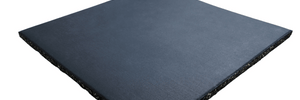 9 PACK OVERDRIVE EPDM Rubber Gym Mat Flooring Black 500MM x 500MM x 25MM – photo 3 of 6