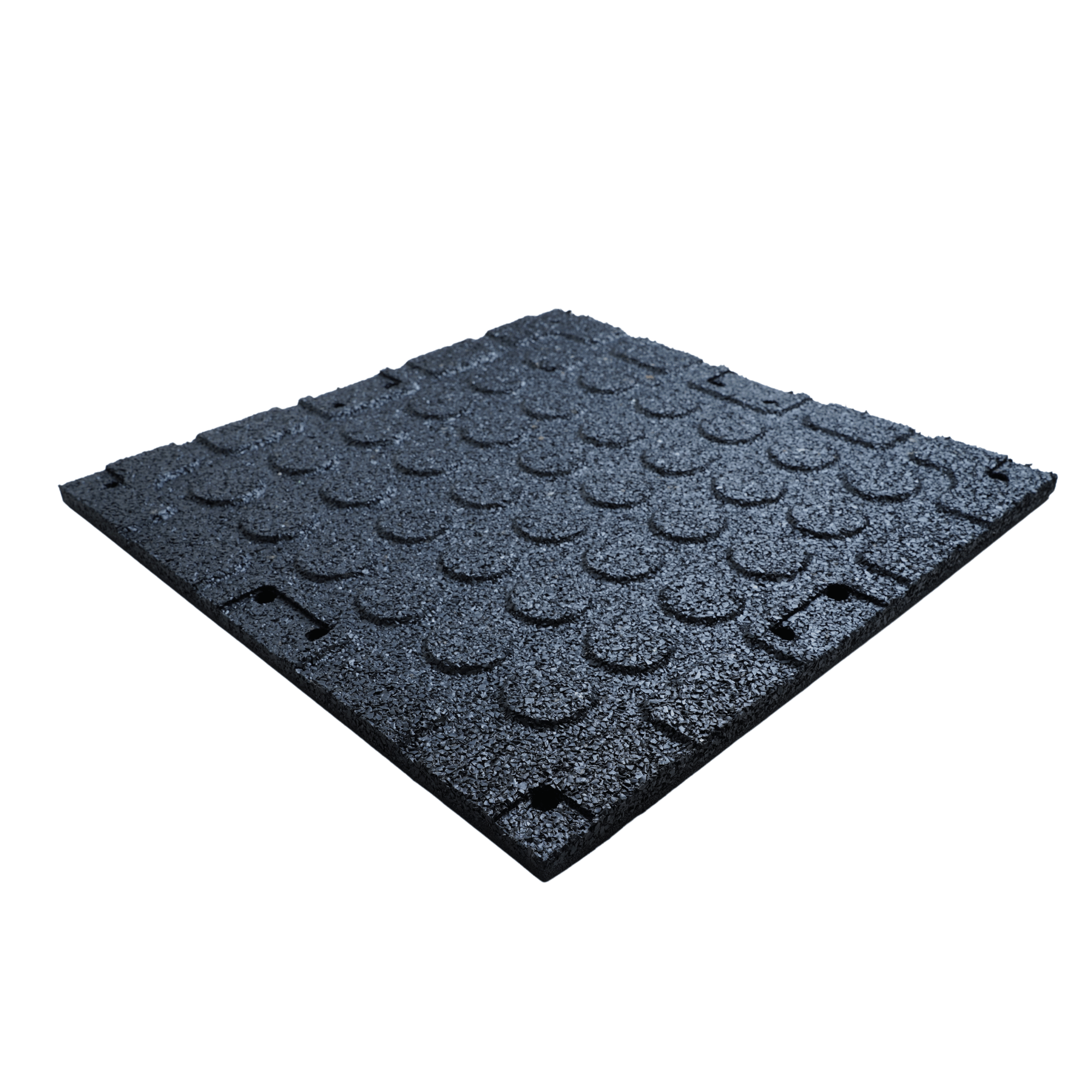 OVERDRIVE Rubber Gym Mat Flooring Black 500MM x 500MM x 20MM