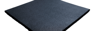 OVERDRIVE Rubber Gym Mat Flooring Black 500MM x 500MM x 20MM