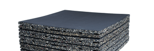 9 PACK OVERDRIVE EPDM Rubber Gym Mat Flooring Black 500MM x 500MM x 25MM
