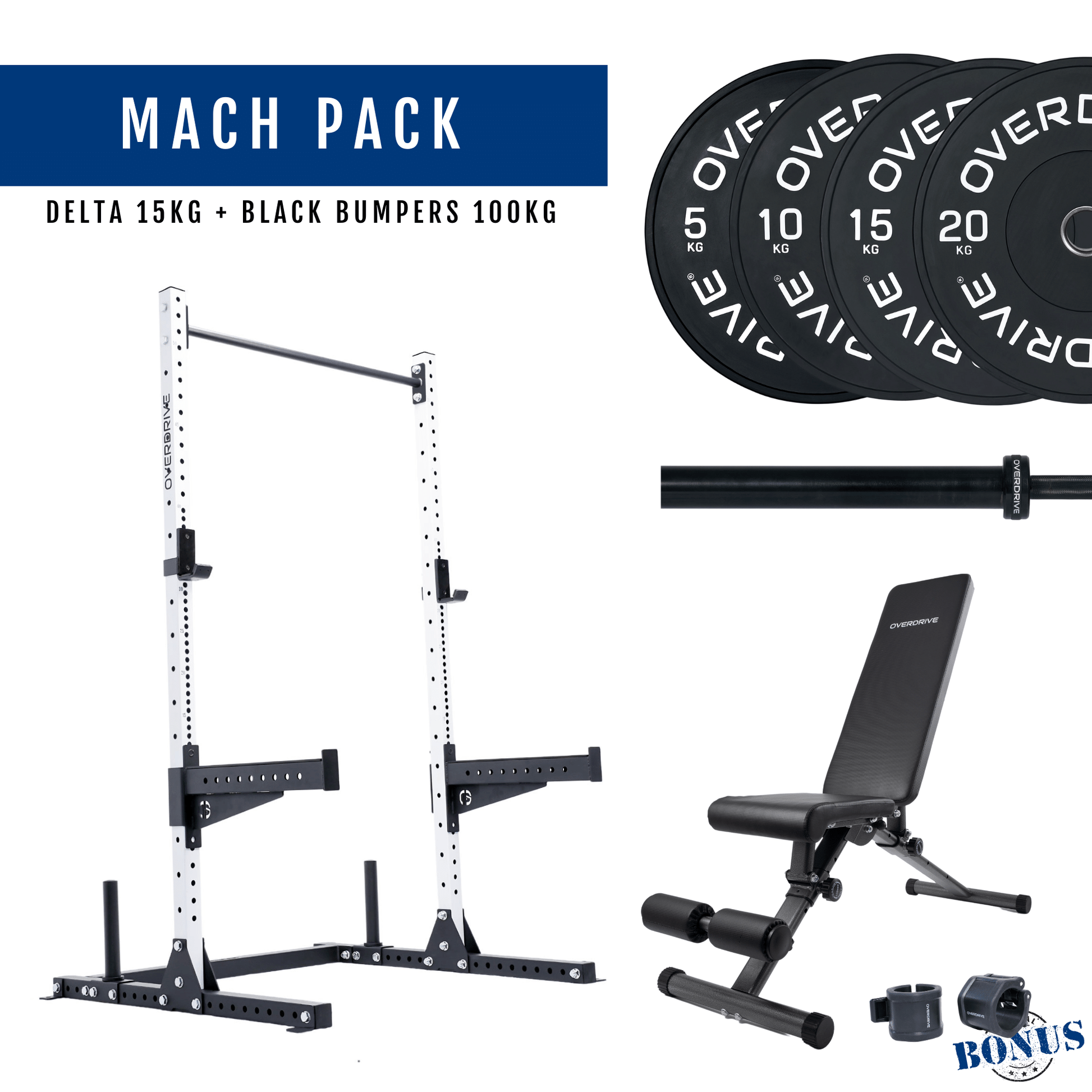 Home Gym Packages - Mach Pack 100kg City Bench