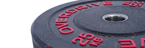 Overdrive Sports Hi Temp Contrast Crumb Bumper Plate 25kg Logo
