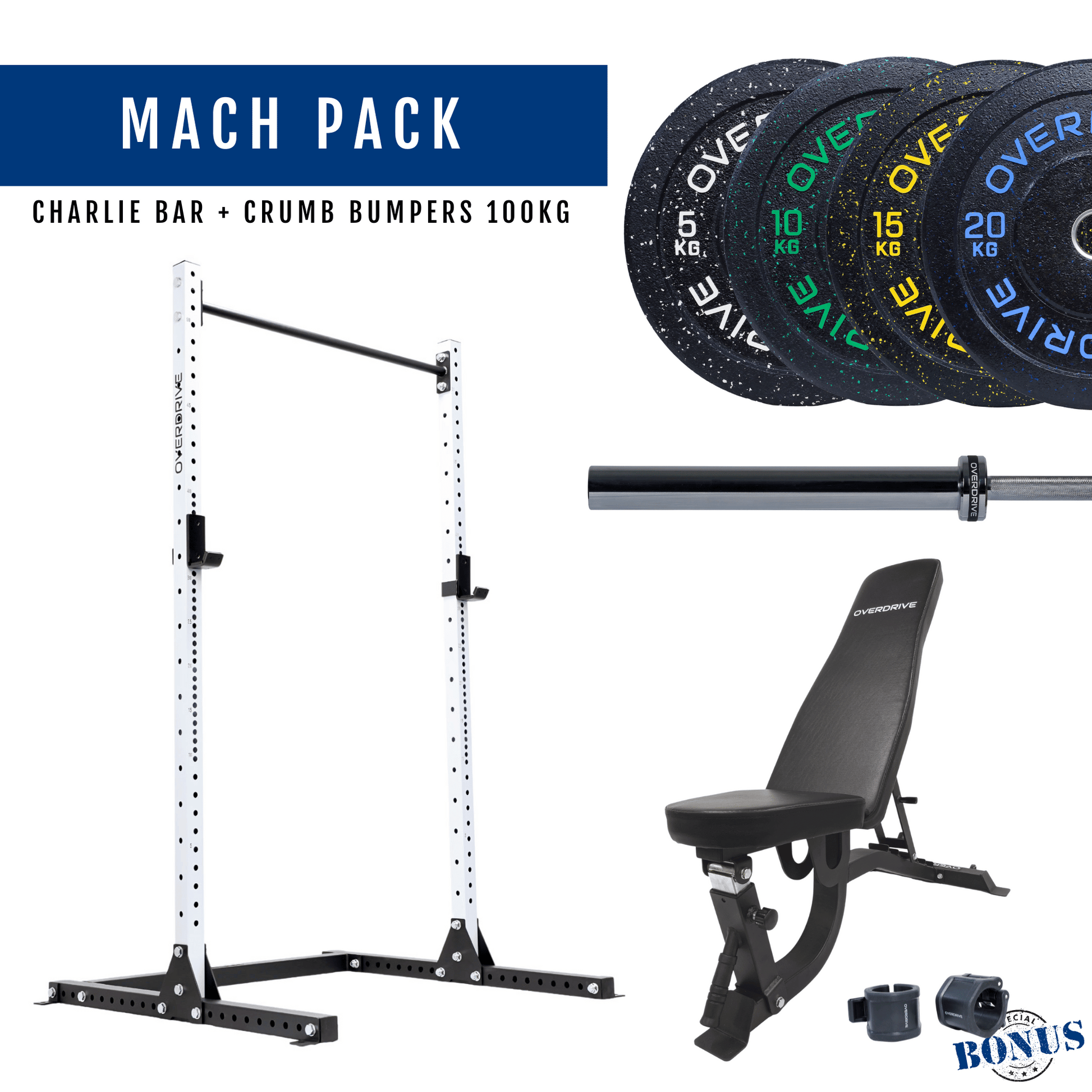 Home Gym Packages - Mach Pack 100kg FID Bench