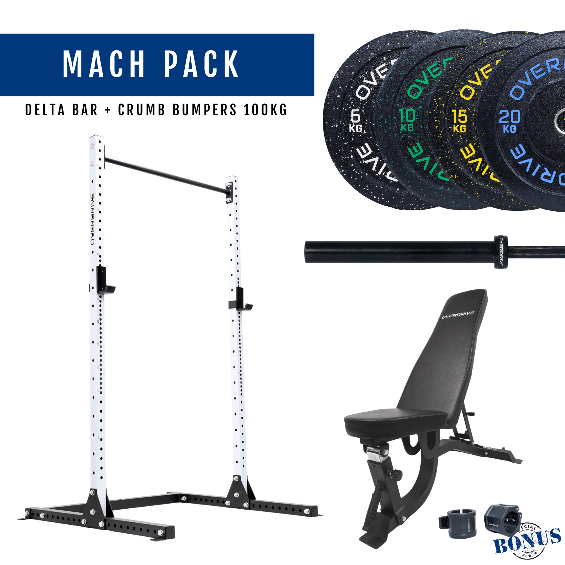 Home Gym Packages - Mach Pack 100kg FID Bench